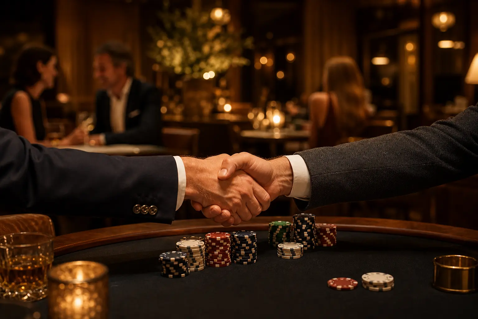 Společenská atmosféra pokerového večera