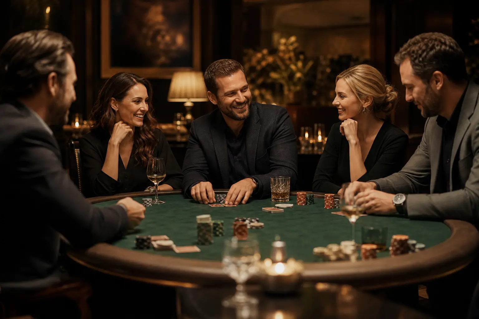 Společenský pokerový večer v restauraci Evening Hall